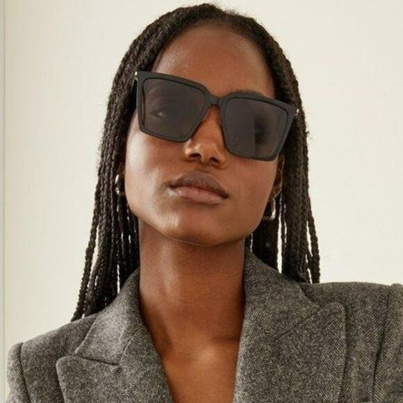 NEW Saint Laurent SL474 001 Black Square Unisex Sunglasses main image 12